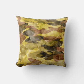 Cojín Decorativo Abstracto acuarela: tinte de tie de camuflaje