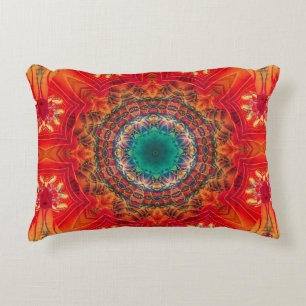 Cojín Decorativo Abstracto colorido ornamento floral patrón ininter