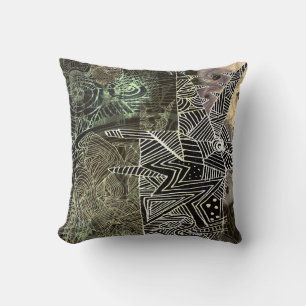 Cojín Decorativo abstracto con lobo