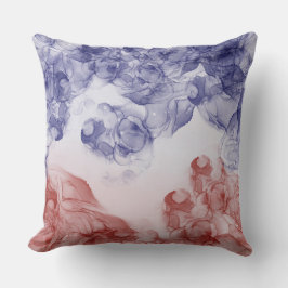 COJÍN DECORATIVO ABSTRACTO DE AZUL ROJO PATRIOTA