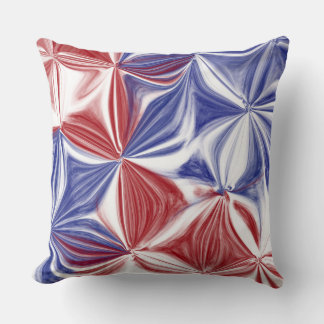 COJÍN DECORATIVO ABSTRACTO DE AZUL ROJO PATRIOTA