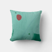 Cojín decorativo abstracto de cerezo volador