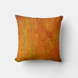 Cojín Decorativo abstracto de fondo de grunge amarillo naranja, art