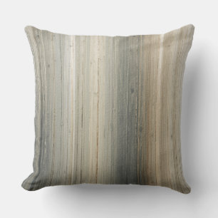 Cojín Decorativo Abstracto de franja gris marrón neutro rústico