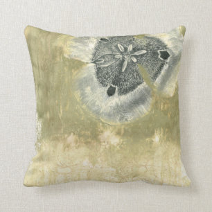 Cojín Decorativo Abstracto de la cabeza de flor con textura acrista