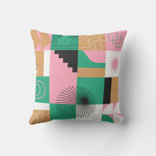 Cojín decorativo abstracto de mosaico