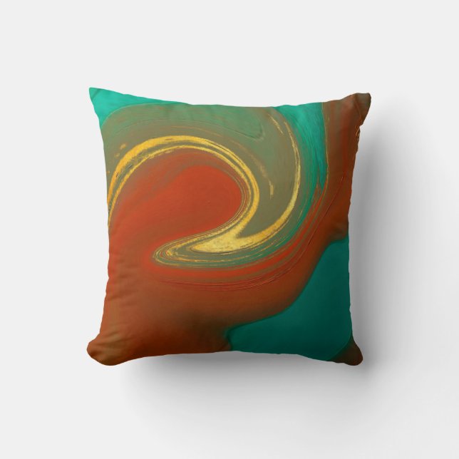 Cojín Decorativo abstracto de patrones (Anverso)