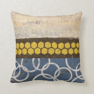 Cojín Decorativo Abstracto de peine de miel I
