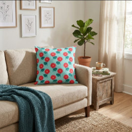 Cojín Decorativo Abstracto Floral Brillante