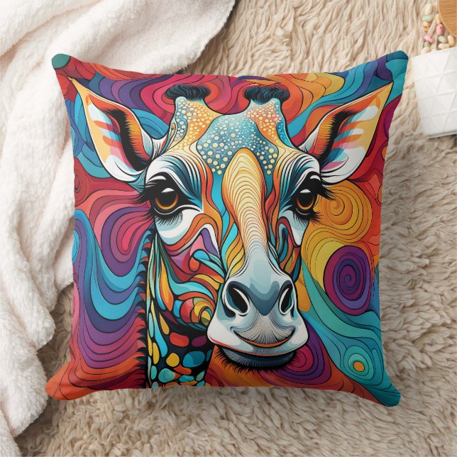 COJÍN DECORATIVO ABSTRACTO GIRAFFE CUSHION (Manta)