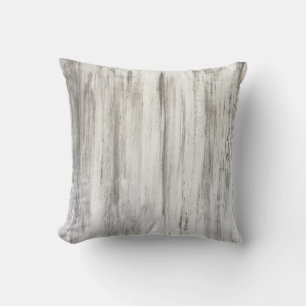 Cojín decorativo abstracto gris y blanco de la