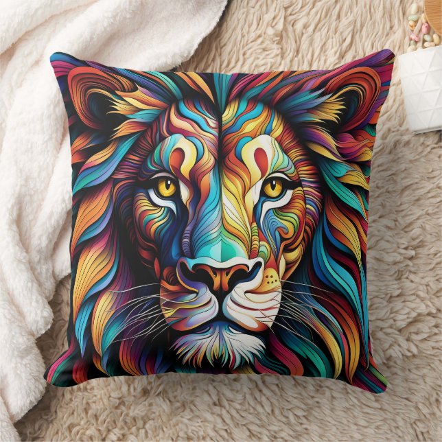 COJÍN DECORATIVO ABSTRACTO LION CUSHION (Manta)