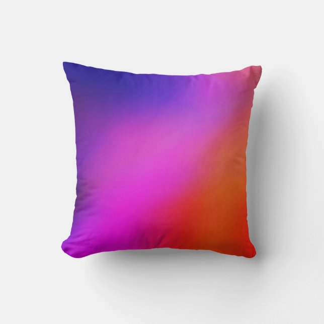 Cojín decorativo abstracto magenta morado rosado y (Anverso)