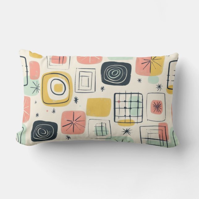 Cojín decorativo abstracto moderno y neutro vibran (Anverso)