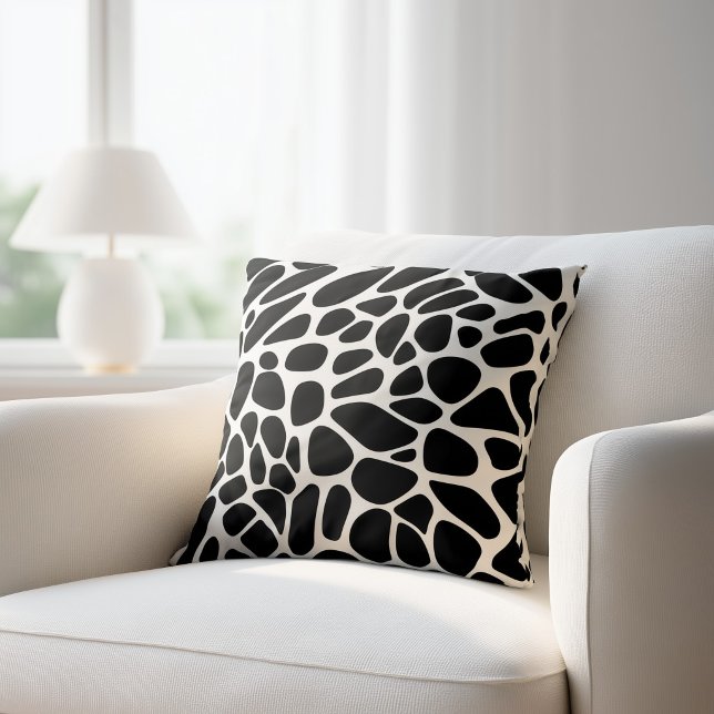 Cojín Decorativo Abstracto Negro y Blanco (Subido por el creador)