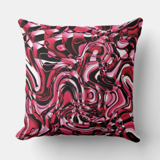 Cojín Decorativo Abstracto Ondulado 270321 - 02 Rojo
