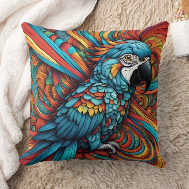 COJÍN DECORATIVO ABSTRACTO PARROT CUSHION (Manta)