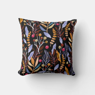 Cojín Decorativo Abstracto Patrón de hierbas de plantas acuáticas