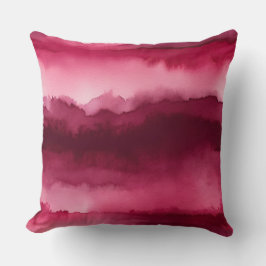 Cojín Decorativo abstracto rojo y rosa