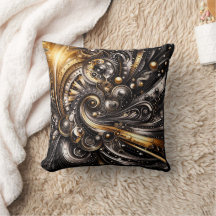 Abstracto Steampunk negro y dorado