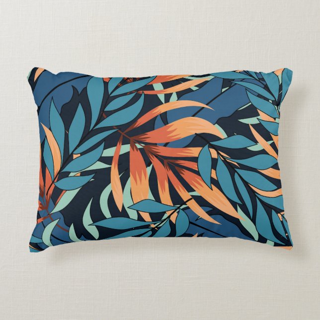 Cojín Decorativo Abstracto tropical Pastel (Anverso)