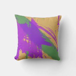Cojín Decorativo Abstrato acuarelas Pintar Oro Verde Púrpura