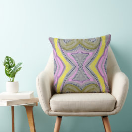 Cojín Decorativo Abstrato Amarelo