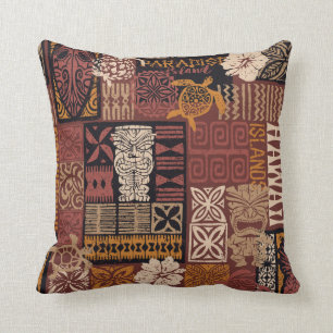 Cojín Decorativo Abstumbre de tela con motivos tribales de estilo h