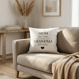 Cojín Decorativo Abuela Año Est Hito Generacional De Mamá