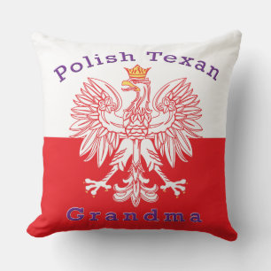 Cojín Decorativo Abuela del águila texana polaca