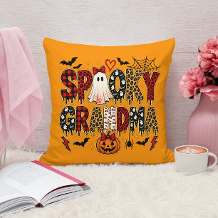 Cojín Decorativo Abuela Espeluznante Halloween   Mezcla de Estampad