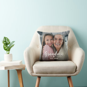 Cojín Decorativo Abuela Estableció Escritura Blanca Foto