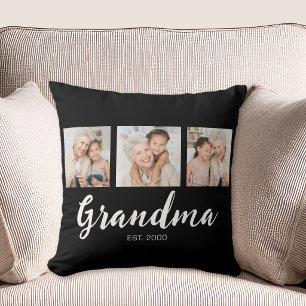 Cojín Decorativo Abuela Estableció Escritura Moderna Negra Foto 3