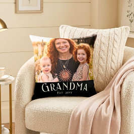Cojín Decorativo Abuela Estableció Nombre Personalizado Año Foto Ne