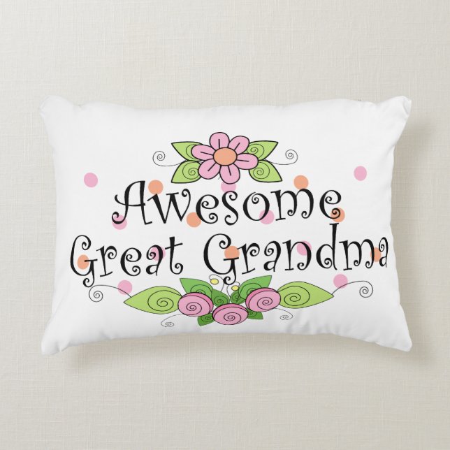 Cojín Decorativo Abuela genial increíble (Anverso)