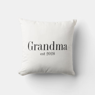 Cojín Decorativo Abuela Grandma Moderna Negro y Blanco