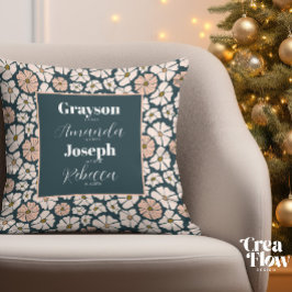 Cojín Decorativo Abuela Pillow con nombres de nietos