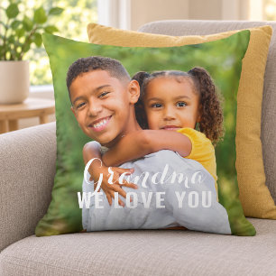 Cojín Decorativo Abuela Te Amamos Foto Personalizada Día de la Madr
