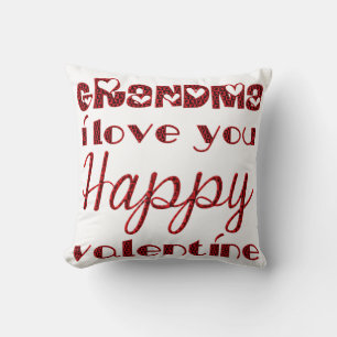 Cojín Decorativo Abuela Te Amo Cute Tipografía Cupido Valentina