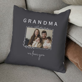 Cojín Decorativo Abuela: Te queremos foto floral rusa