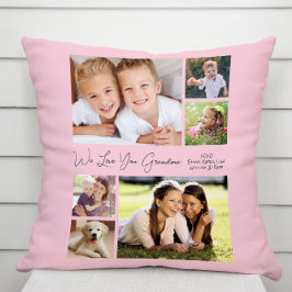 Cojín Decorativo Abuela: Te queremos foto rosa