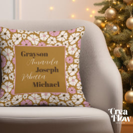 Cojín Decorativo Abuelitas/ madres peregrinan con nombres de niños