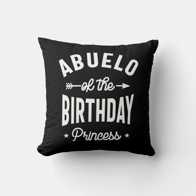 Cojín Decorativo Abuelo De La Princesa De Cumpleaños (Anverso)