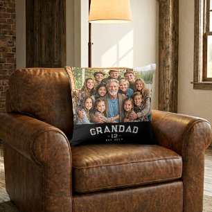 Cojín Decorativo Abuelo Est Año Foto Recuerdo Total Nietos