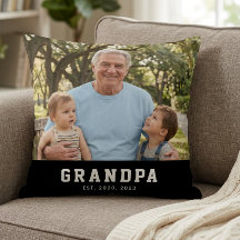 Abuelo Estableció Foto Blanca Moderna y Negrita