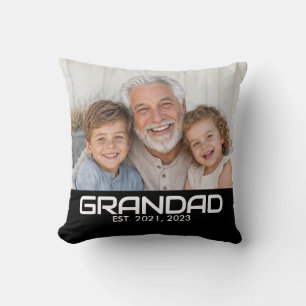 Cojín Decorativo Abuelo Estableció Moderno Foto Negrita