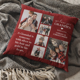 Cojín Decorativo Abuelo moderno personalizado | 6 fotos