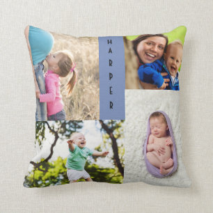 Cojín Decorativo Abuelo personalizado cuatro fotos