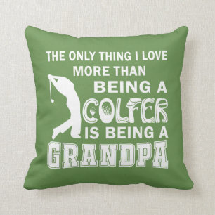 Cojín Decorativo Abuelo sobre golf