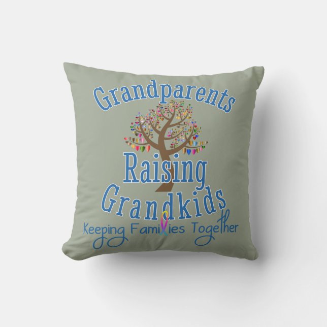 Cojín Decorativo Abuelos que crían a Grandkids (Anverso)